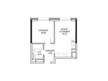 Квартира 34 м², 1-комнатные - изображение 1