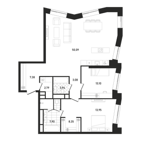 104,3 м², 2-комнатная квартира 74 352 688 ₽ - изображение 29