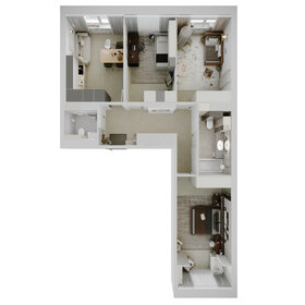 Квартира 83,7 м², 3-комнатная - изображение 2