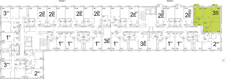 81 м², 3-комнатная квартира 8 200 000 ₽ - изображение 51