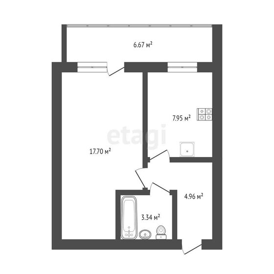 37,3 м², 1-комнатная квартира 4 176 000 ₽ - изображение 28