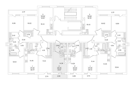 21,6 м², квартира-студия 5 955 370 ₽ - изображение 80