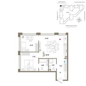 Квартира 59 м², 3-комнатная - изображение 1