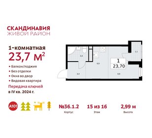 24 м², квартира-студия 8 418 217 ₽ - изображение 20