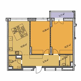 65,1 м², 2-комнатная квартира 10 110 000 ₽ - изображение 18