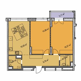 66,8 м², 2-комнатная квартира 9 690 000 ₽ - изображение 14