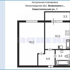 Квартира 33,4 м², 1-комнатная - изображение 2