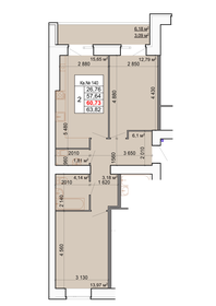 58,3 м², 2-комнатная квартира 5 832 000 ₽ - изображение 14