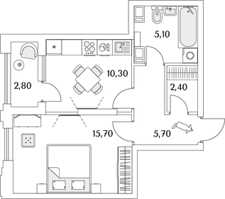 41 м², 1-комнатная квартира 7 500 000 ₽ - изображение 61