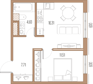 46,3 м², 2-комнатная квартира 11 999 999 ₽ - изображение 106