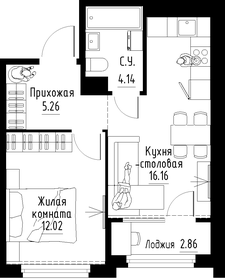 35 м², 1-комнатная квартира 6 000 000 ₽ - изображение 38