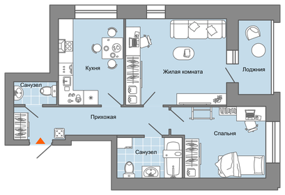 Квартира 80 м², 3-комнатная - изображение 1