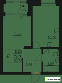 Квартира 40,7 м², 1-комнатная - изображение 1