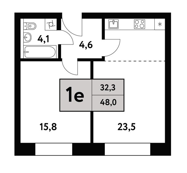 48 м², 2-комнатная квартира 21 552 774 ₽ - изображение 1