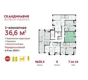 36 м², 1-комнатная квартира 12 600 000 ₽ - изображение 92