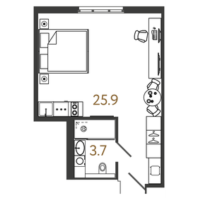 33,1 м², апартаменты-студия 9 490 000 ₽ - изображение 119