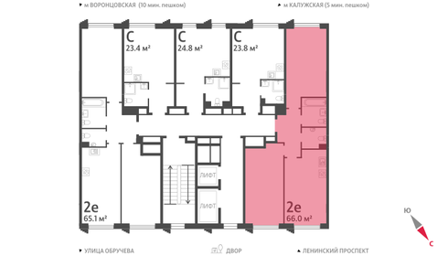 65,6 м², 2-комнатная квартира 28 267 892 ₽ - изображение 22