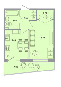 34 м², 1-комнатная квартира 5 610 000 ₽ - изображение 66