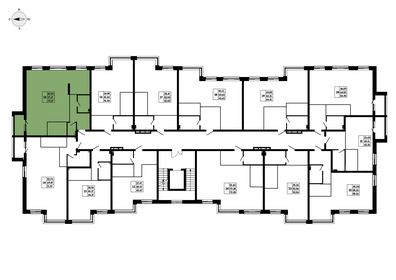 Квартира 77,2 м², 1-комнатная - изображение 1