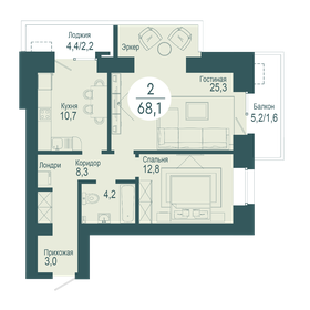 84 м², 2-комнатная квартира 12 750 000 ₽ - изображение 49