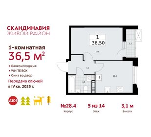 36 м², 1-комнатная квартира 12 600 000 ₽ - изображение 97