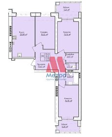 90,1 м², 3-комнатная квартира 7 478 300 ₽ - изображение 21
