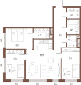 92,6 м², 3-комнатная квартира 32 504 530 ₽ - изображение 6