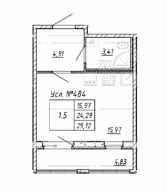 Квартира 29 м², студия - изображение 1