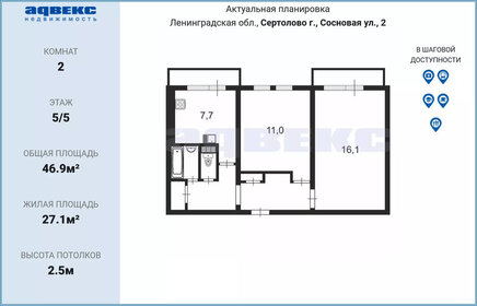 47,5 м², 2-комнатная квартира 5 390 000 ₽ - изображение 68