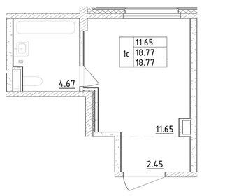 Квартира 18,8 м², студия - изображение 1