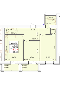 60,7 м², 2-комнатная квартира 5 890 810 ₽ - изображение 12