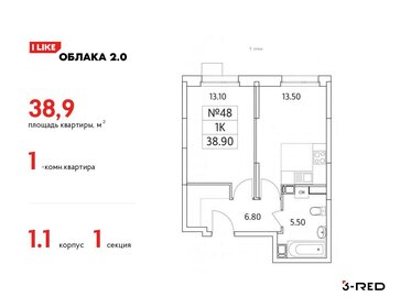39,8 м², 1-комнатная квартира 8 935 503 ₽ - изображение 54