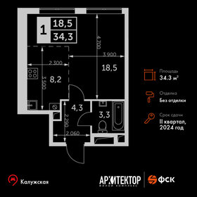 42,5 м², 1-комнатная квартира 17 990 000 ₽ - изображение 16