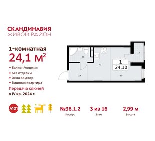 24,5 м², квартира-студия 8 500 000 ₽ - изображение 127