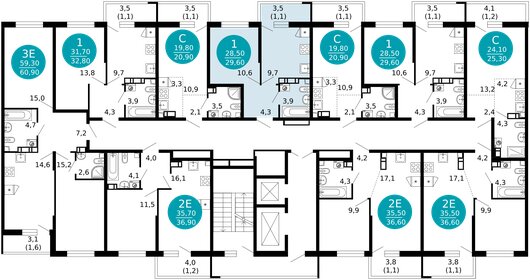 40 м², 1-комнатная квартира 7 950 000 ₽ - изображение 96