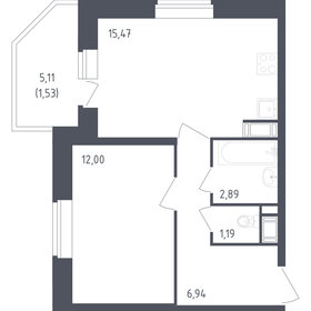 Квартира 61,3 м², 2-комнатная - изображение 1