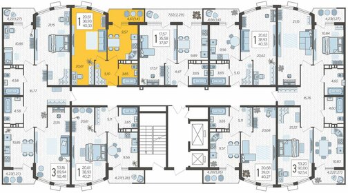 42,1 м², 2-комнатные апартаменты 6 550 000 ₽ - изображение 22