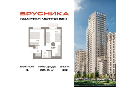 Квартира 35,8 м², 1-комнатная - изображение 1