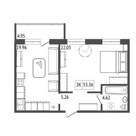 52,6 м², квартира-студия 5 300 000 ₽ - изображение 7
