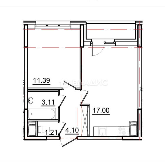 38,3 м², 1-комнатная квартира 12 000 000 ₽ - изображение 16