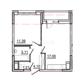 Квартира 38,3 м², 1-комнатная - изображение 1