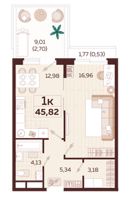 45 м², 1-комнатные апартаменты 17 600 000 ₽ - изображение 53