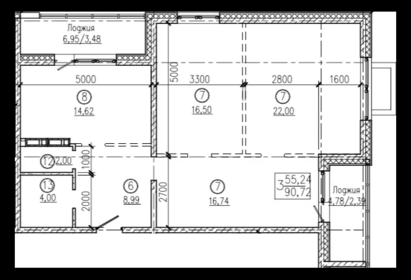 Квартира 84,8 м², 3-комнатная - изображение 1