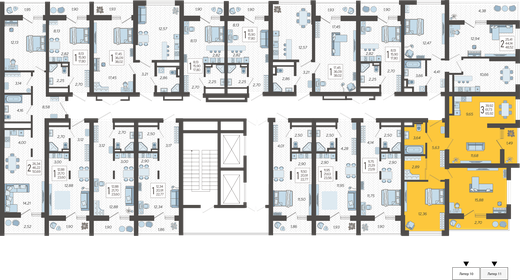 73 м², 3-комнатная квартира 15 500 000 ₽ - изображение 84