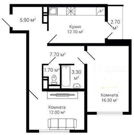 Квартира 60 м², 2-комнатная - изображение 1