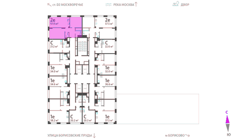 57,6 м², 2-комнатная квартира 20 608 416 ₽ - изображение 19