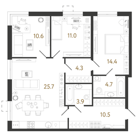 116,4 м², 6-комнатная квартира 12 600 000 ₽ - изображение 116