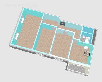 Квартира 85,3 м², 3-комнатная - изображение 3