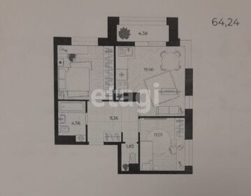 Квартира 64,2 м², 2-комнатная - изображение 1