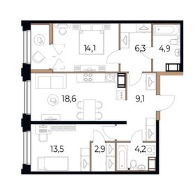 76,9 м², 2-комнатная квартира 10 100 000 ₽ - изображение 34
